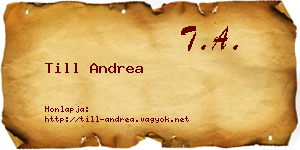 Till Andrea névjegykártya